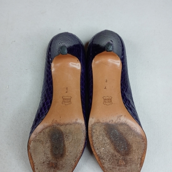 Bruno Magli Women Shoe Pumps 2.5" Heel Purple Snak - Picture 10 of 11